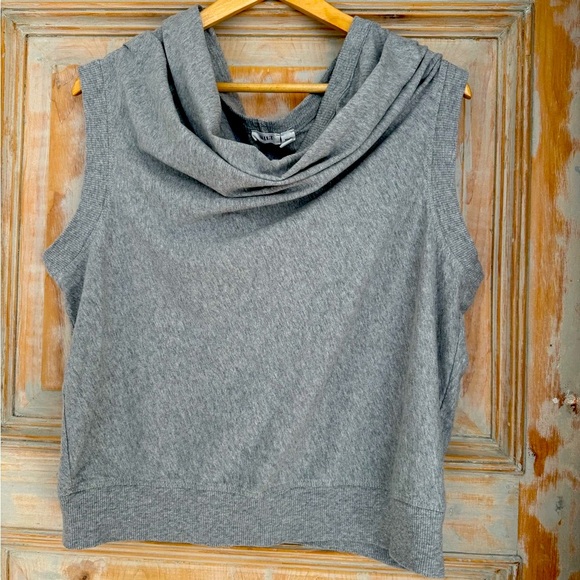 Wilt, soft, comfy mid-grey sleeveless tee with cowl neck. L. - Picture 1 of 5